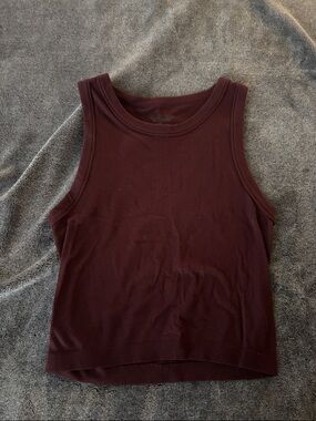 Wallflower Ribbed Tank Top - Burgundy